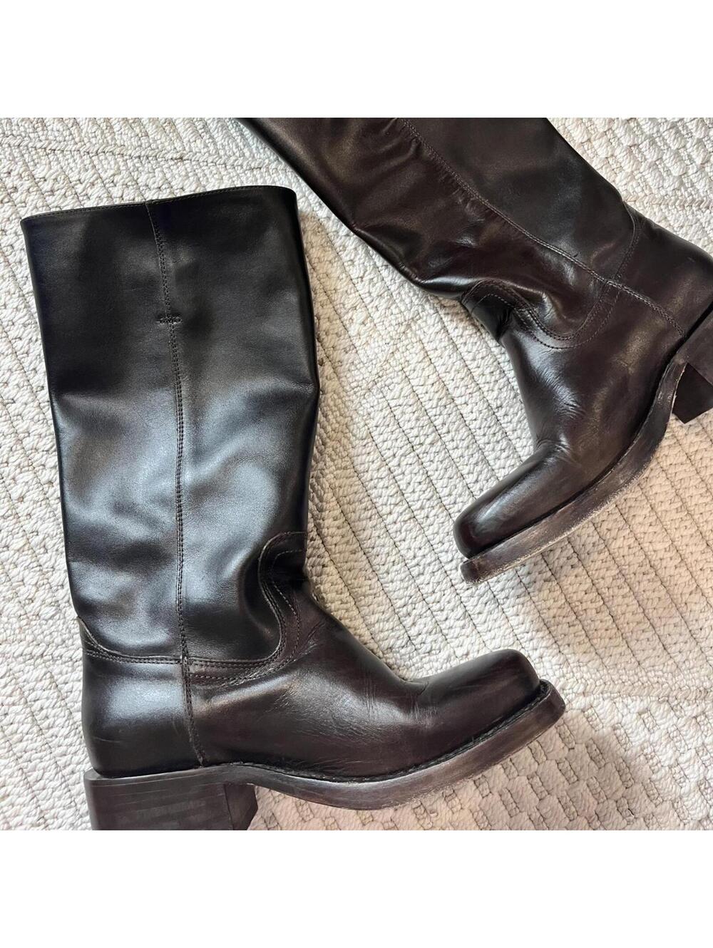 Frye Bourbon Campus 14L Round Toe Women's Boots in Bourbon Brown - Picture 5 of 11